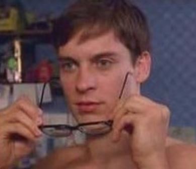 peter parker spider man glasses