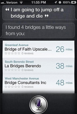 Siri Found Suicide Bridges Near You