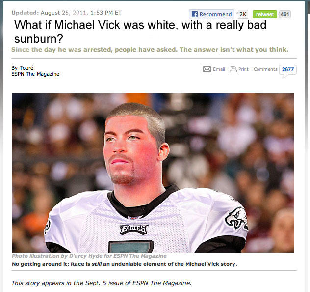 [Image 167055] What if Michael Vick Were White Know Your Meme