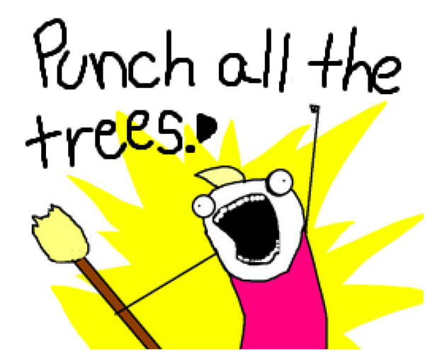 Punch all the Trees!!! Punching Trees Gives Me Wood Know Your Meme