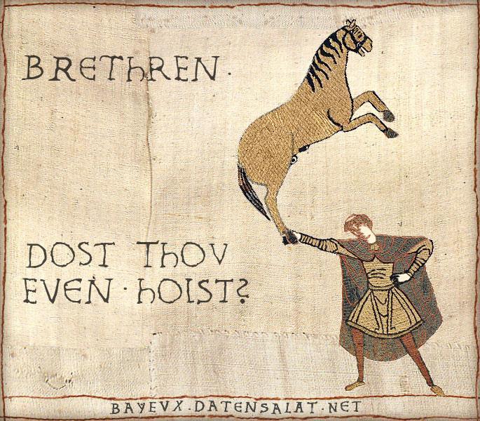 Do you even lift? Medieval Macros / Bayeux Tapestry Parodies Know