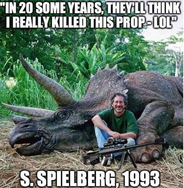 [Image 792006] Steven Spielberg "killed" a triceratops Know Your Meme