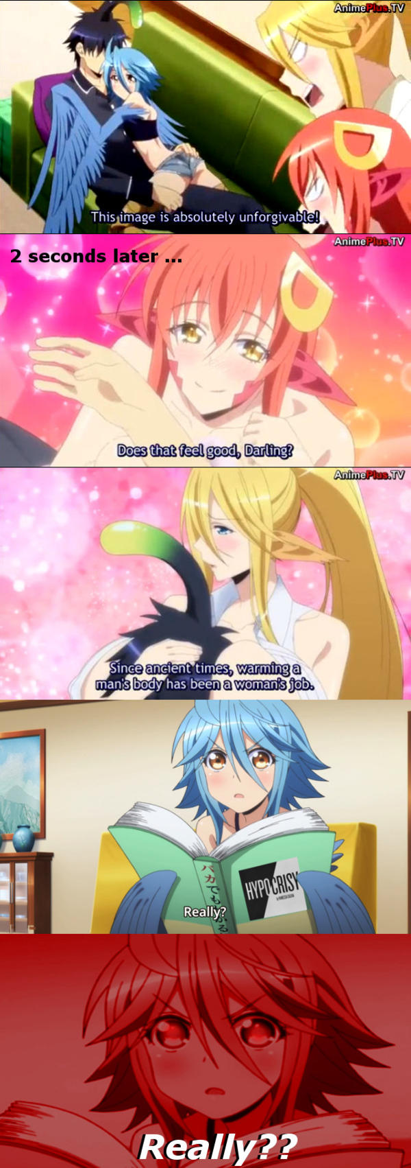 Papi looks up the word Hypocrisy | Monster Musume / Daily Life with