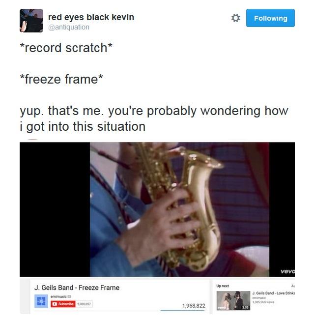 J. Geils Band Freeze Frame *Record Scratch* *Freeze Frame* Know