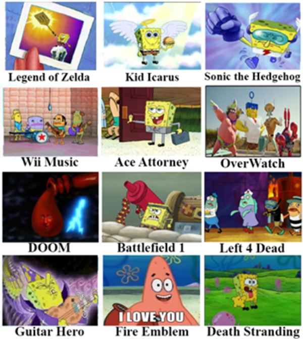more video games spongebob comparison charts know your spongebob star chart
