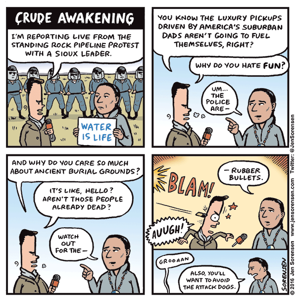 cartoon by jen sorensen dakota access pipeline protests know 1b2 cartoon by jen sorensen dakota access pipeline protests know