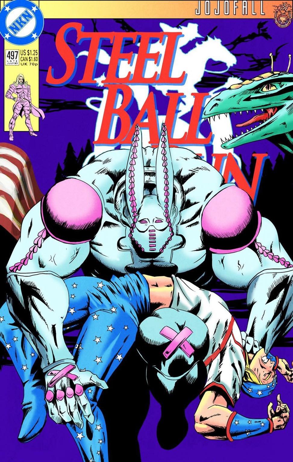 Steel Ball Run Comic Cover Batman homage JoJo's Bizarre Adventure