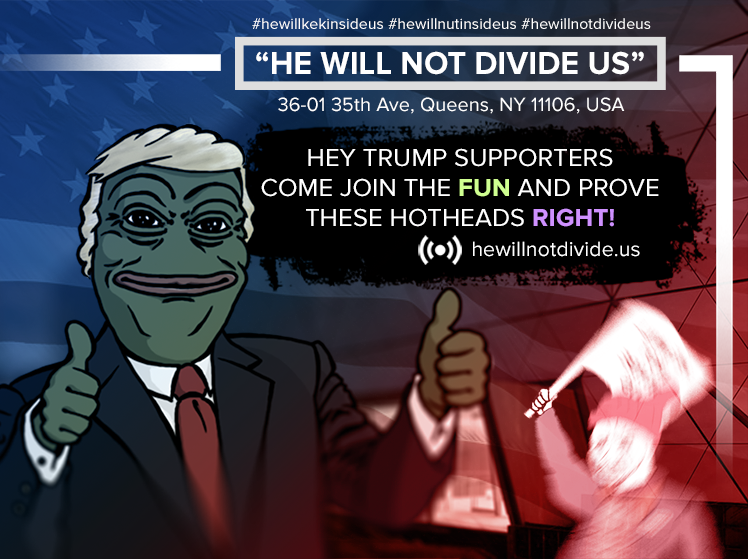 He Will Not Divide Us Reeeeee