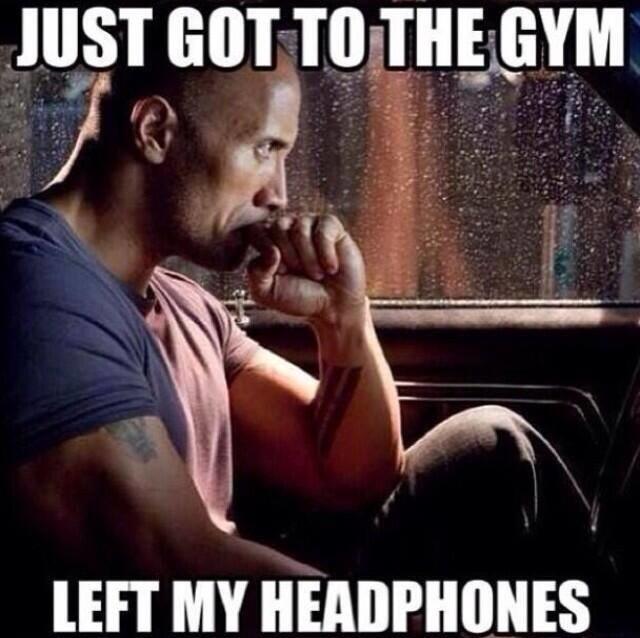 the rock when you forget your headphones know your meme c48 the rock when you forget your headphones know your meme