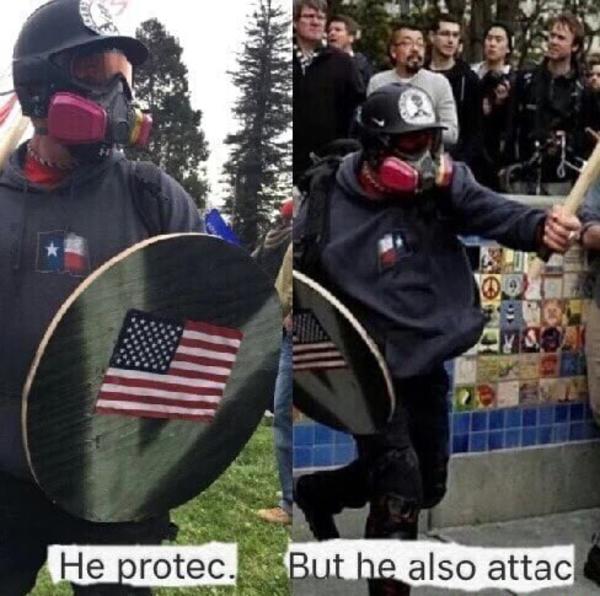 Based Stickman He Protec but He Also Attac Know Your Meme