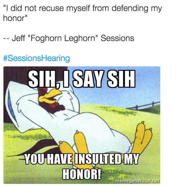 jeff sessions i don t recall meme foghorn leghorn jeff sessions know your meme jeff sessions i don t recall meme foghorn leghorn jeff sessions know your meme