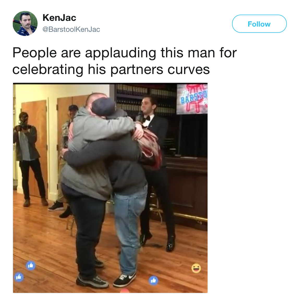Barstool Sports Parody People Are Applauding This Man For Celebrating