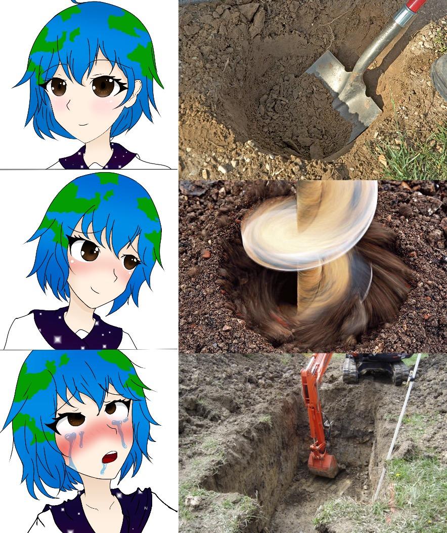 earth chan ona hole