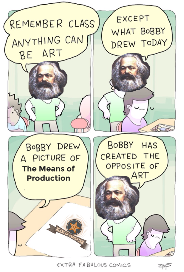Means of Production Bobby Has Created the Opposite of Art Know Your