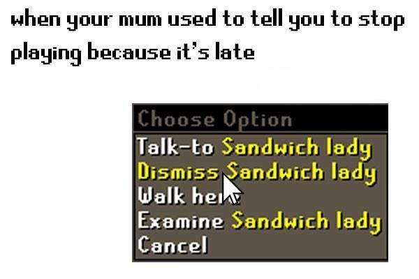 dismiss sandwich lady runescape know your meme 91a dismiss sandwich lady runescape know your meme