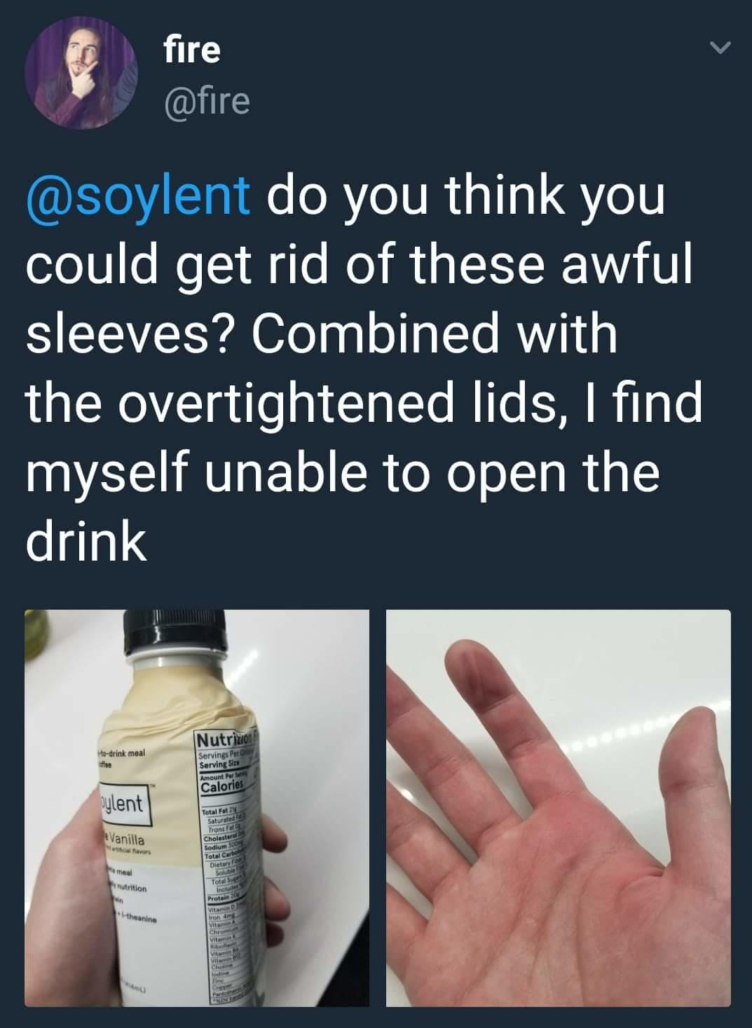 When you had so much soy that you can’t even open up your soy drinks