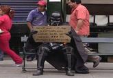 bums with funny signs
