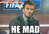 David Beckham reaction face