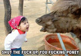 Girl Yelling at Yak