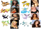Celebrity Pokemon Evolutions