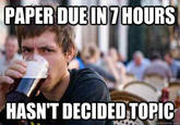 Lazy College Senior
