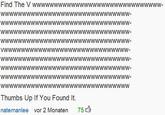 Find the (Letter/Word/Number) Thumbs up if you found it