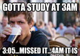 Lazy College Senior