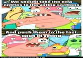 Push it somewhere else Patrick