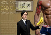Satoru Iwata Holding Bananas