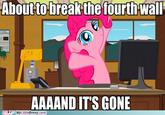 Pinkie Pie Breaking The 4th Wall