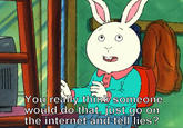 Just go on the internet and tell lies?