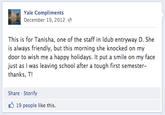 University Compliment Facebook Pages