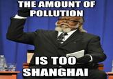 THE AMOUNT OF POLLUTION IS TO0 SHANGHA