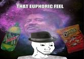THAT EUPHORIC FEEL text art purple