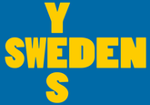 SWEDEN Sweden text blue yellow font logo line