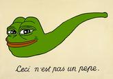 Ceci n est ras un pere The Treachery of Images green vertebrate cartoon text reptile leaf organism