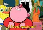 0 ve racism cartoon mammal pink vertebrate text art fictional character fiction comics