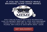 KnowYourMeme's AdBlock Pop-Up