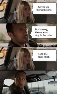 The Rock Driving