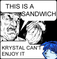 Krystal Can't Enjoy Her Sandwich