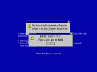 Blue Screen of Death (BSoD)