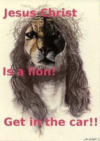 JESUS CHRIST IT'S A LION GET IN THE CAR!