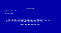 Blue Screen of Death (BSoD)