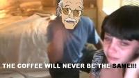 Stan Lee Asking for Coffee