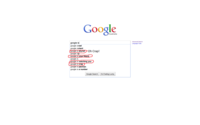 Google Search Box Suggestions