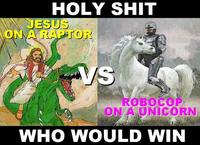 Robocop On A Unicorn