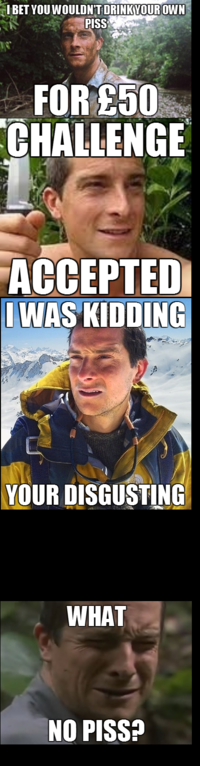Bear Grylls / Better Drink My Own Piss