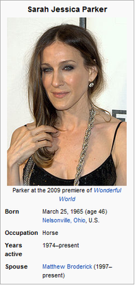 Sarah Jessica Parker Looks Like a Horse