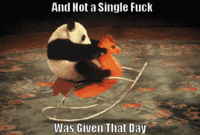 And Not a Single Fuck Was Given That Day