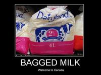 In Canada milk comes in bags